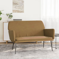 Thumbnail for Sitzbank Braun 108x79x79 cm Samt