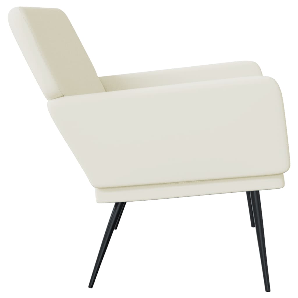 Sitzbank Creme 108x79x79 cm Samt