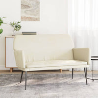 Thumbnail for Sitzbank Creme 108x79x79 cm Samt