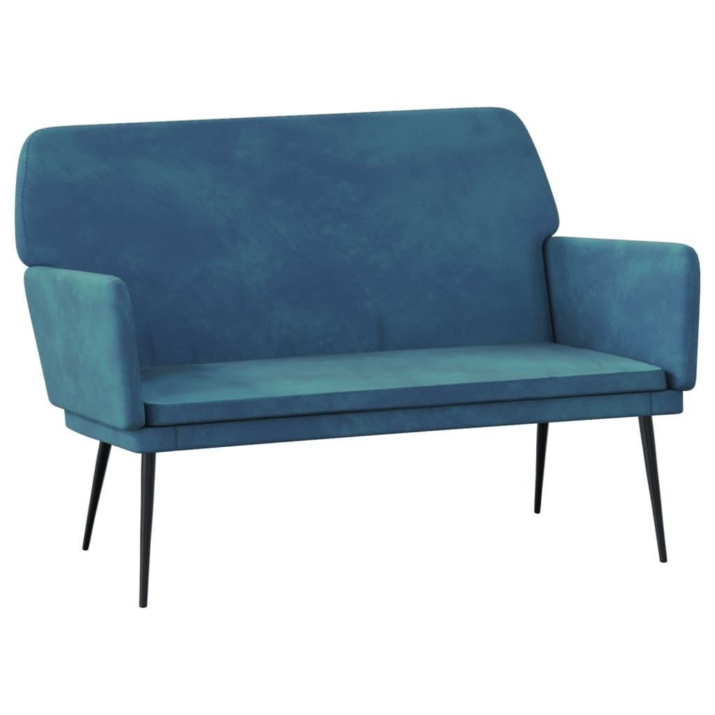 Sitzbank Blau 108x79x79 cm Samt
