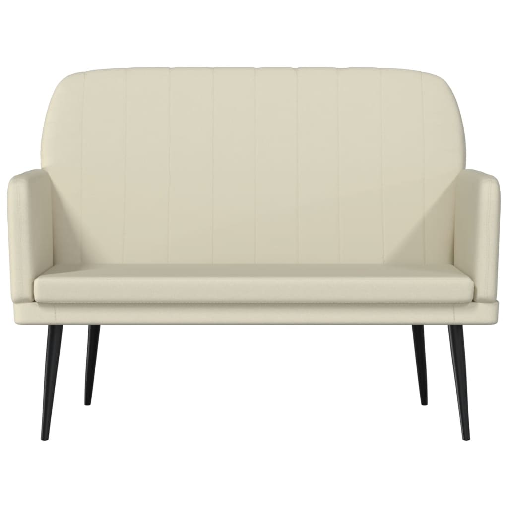 Sitzbank Creme 107x80x81 cm Kunstleder