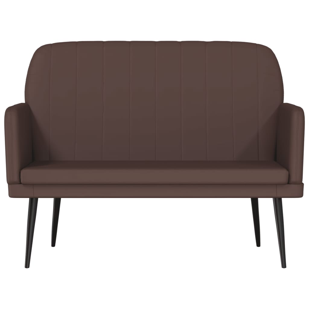 Sitzbank Braun 107x80x81 cm Kunstleder