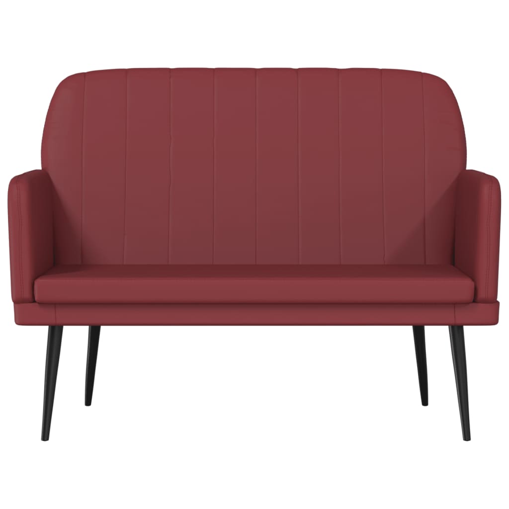 Sitzbank Weinrot 107x80x81 cm Kunstleder