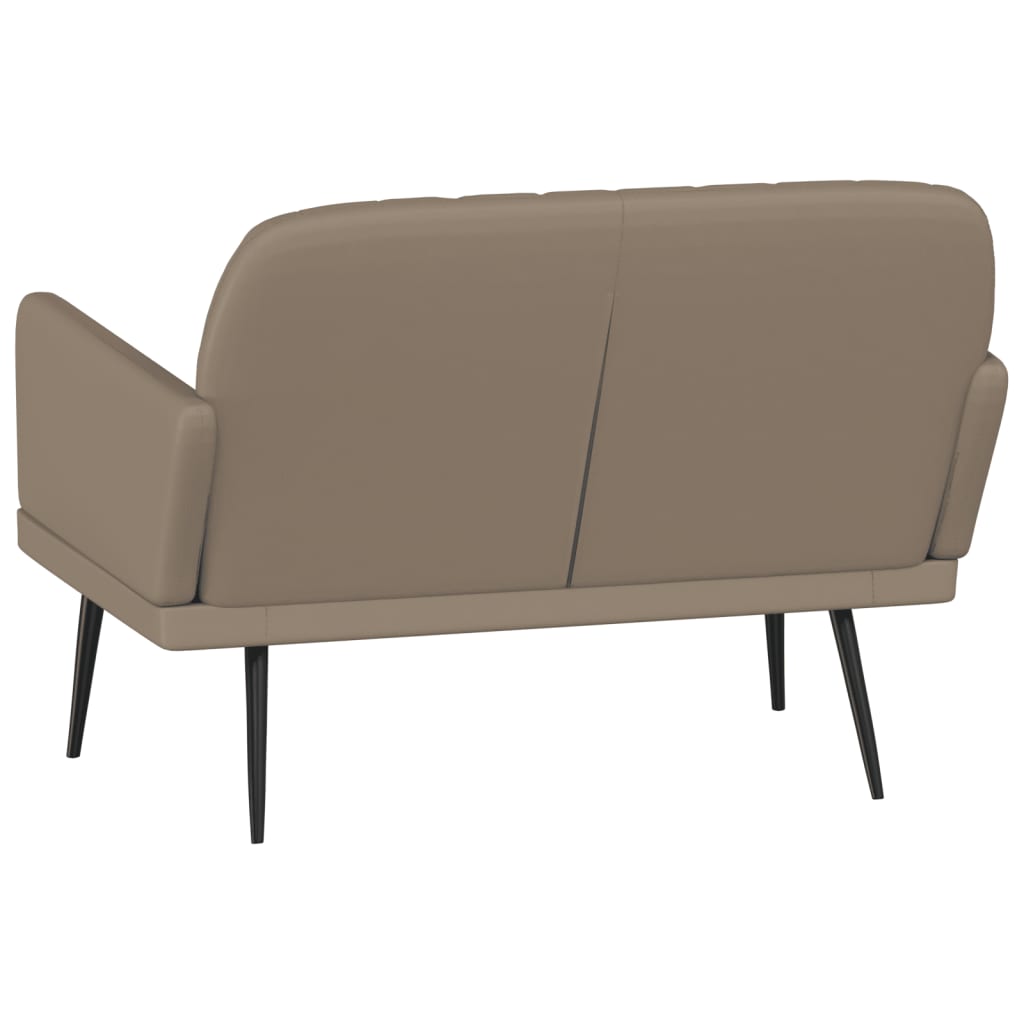 Sitzbank Cappuccino-Braun 107x80x81 cm Kunstleder