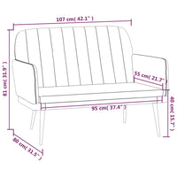 Thumbnail for Sitzbank Cappuccino-Braun 107x80x81 cm Kunstleder