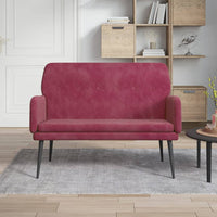 Thumbnail for Sitzbank Weinrot 108x79x79 cm Samt