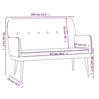 Thumbnail for Sitzbank Braun 108x79x79 cm Samt
