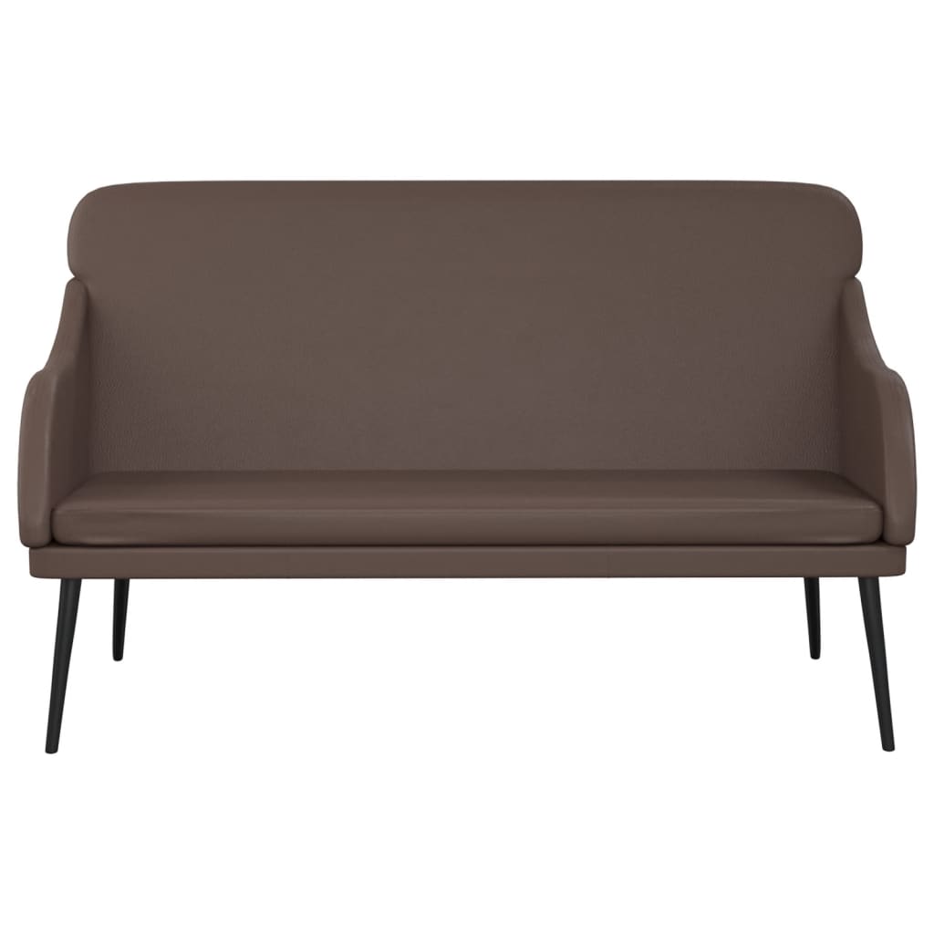 Sitzbank Braun 110x76x80 cm Kunstleder