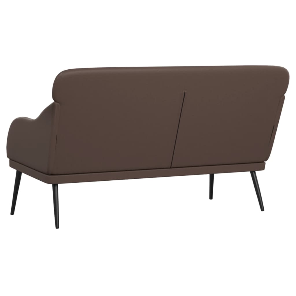 Sitzbank Braun 110x76x80 cm Kunstleder