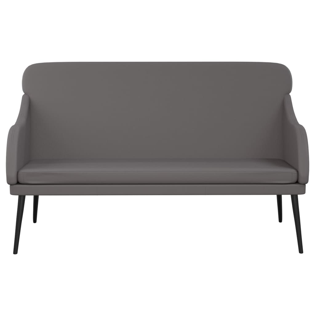 Sitzbank Grau 110x76x80 cm Kunstleder
