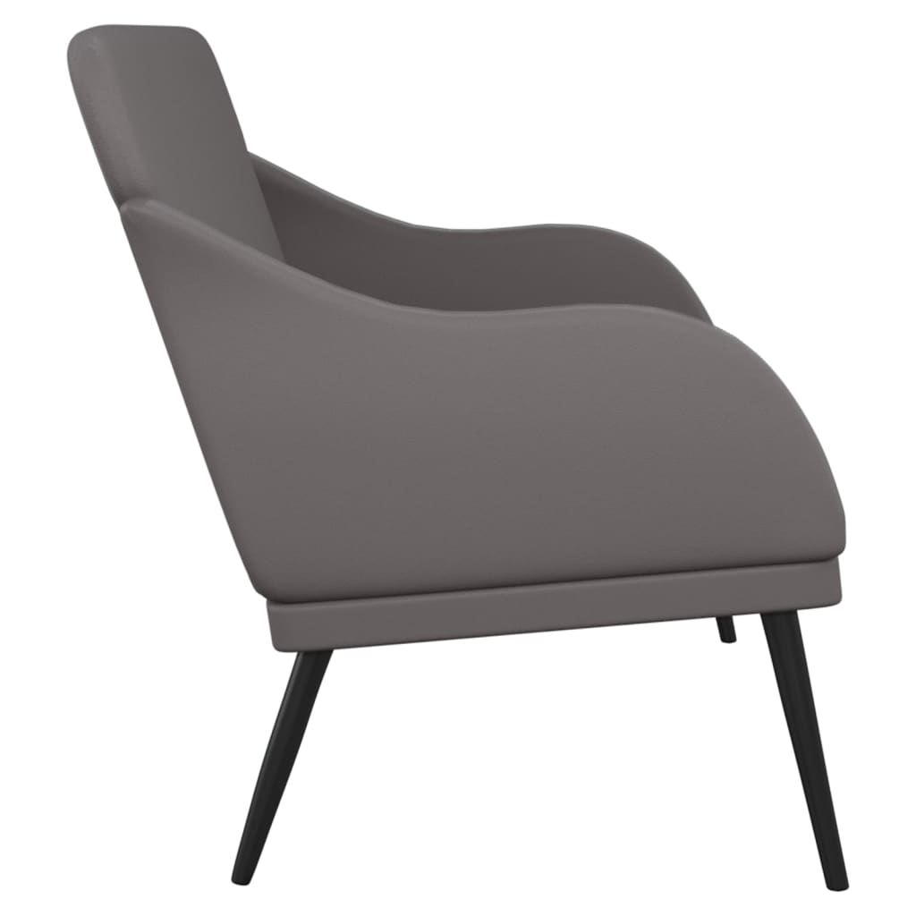 Sitzbank Grau 110x76x80 cm Kunstleder