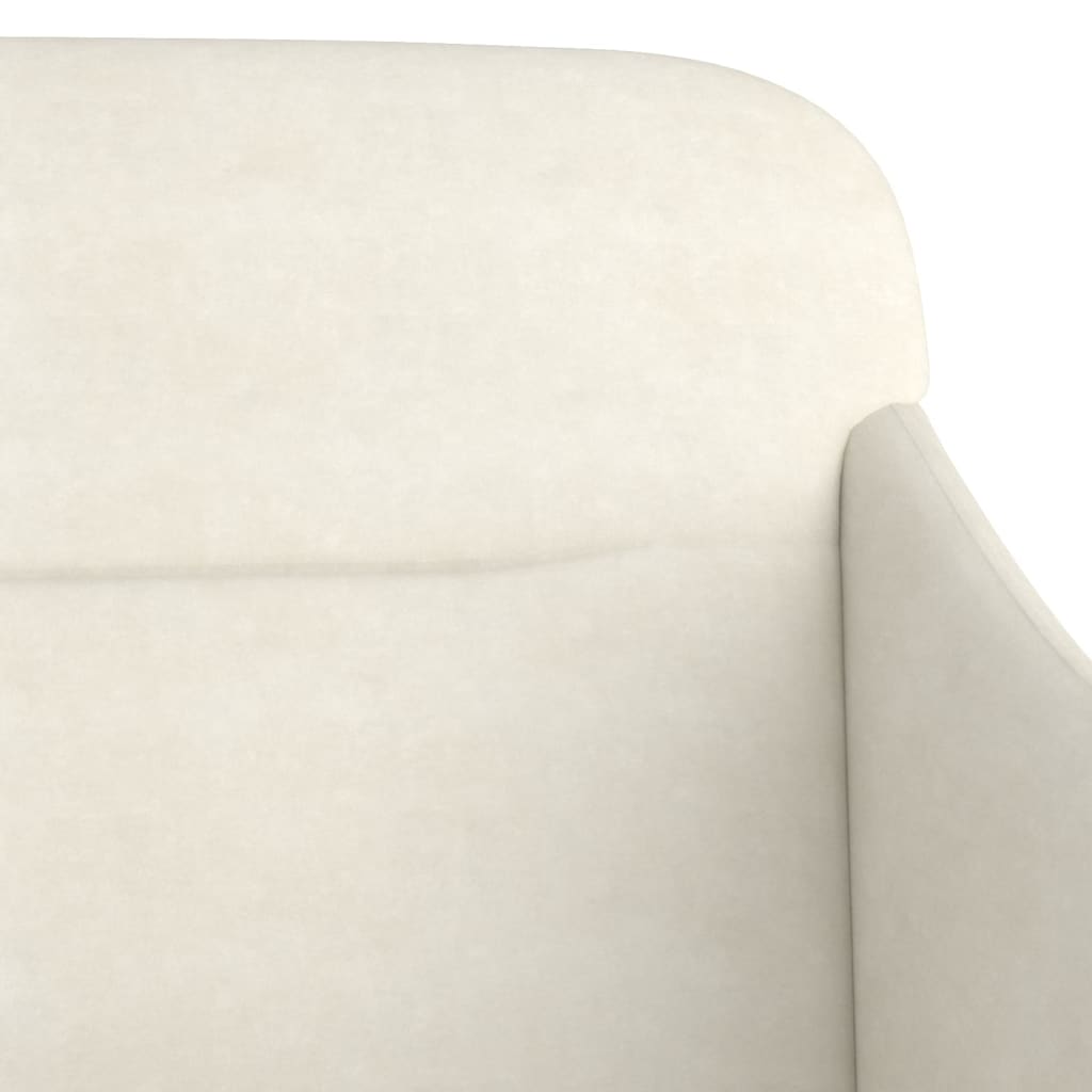 Sitzbank Creme 110x76x80 cm Samt