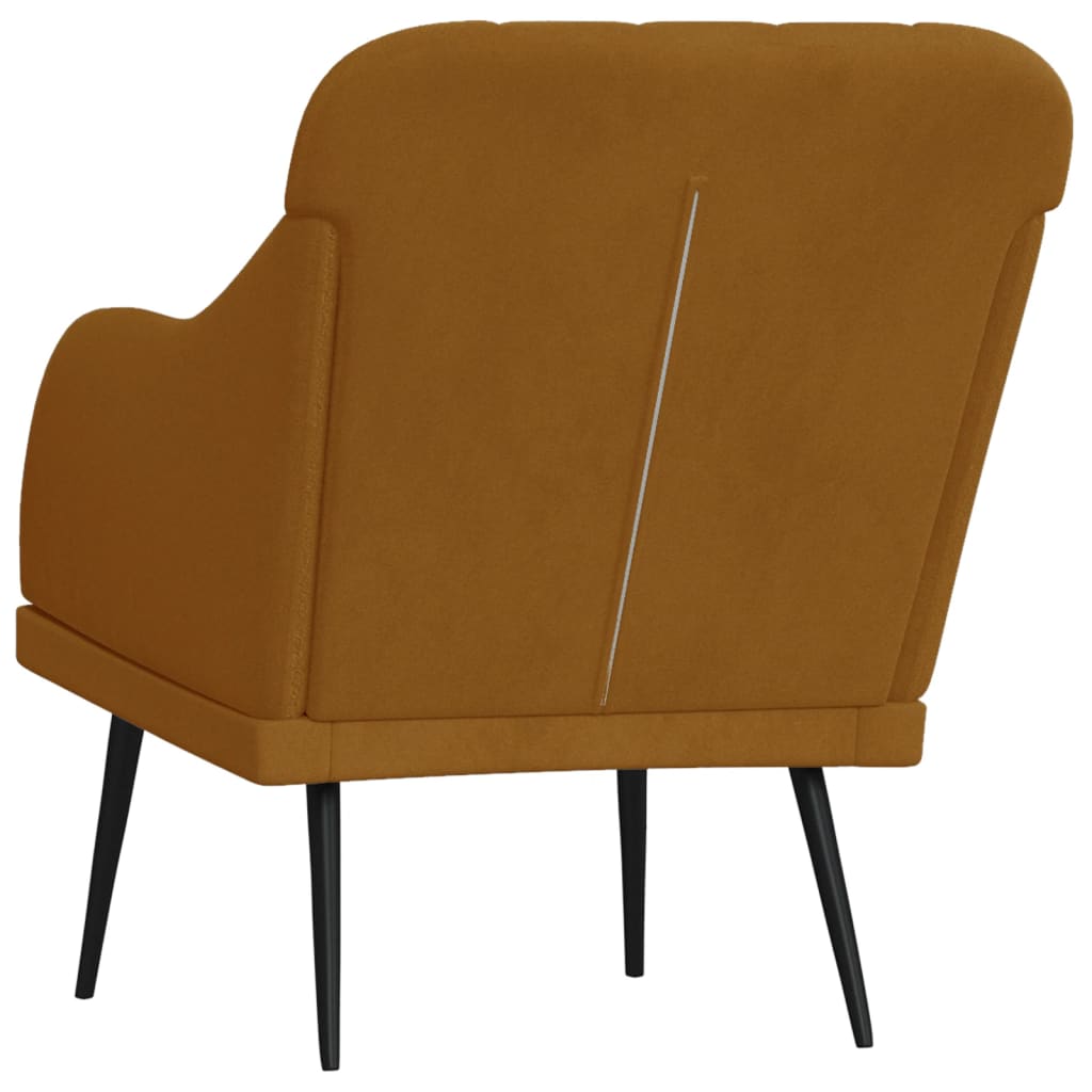 Sessel Braun 63x76x80 cm Samt
