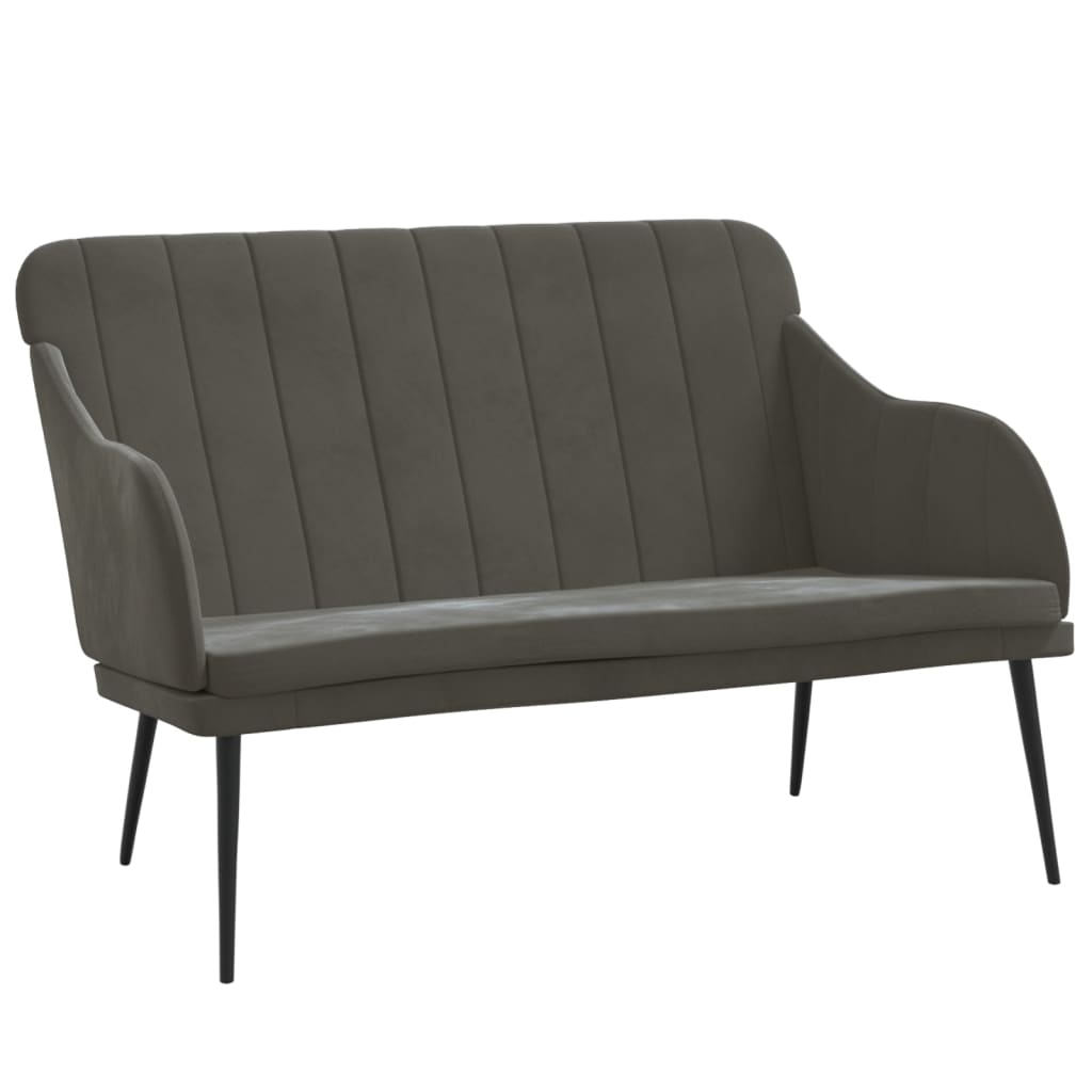 Sitzbank Dunkelgrau 110x76x80 cm Samt
