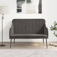 Thumbnail for Sitzbank Dunkelgrau 110x76x80 cm Samt