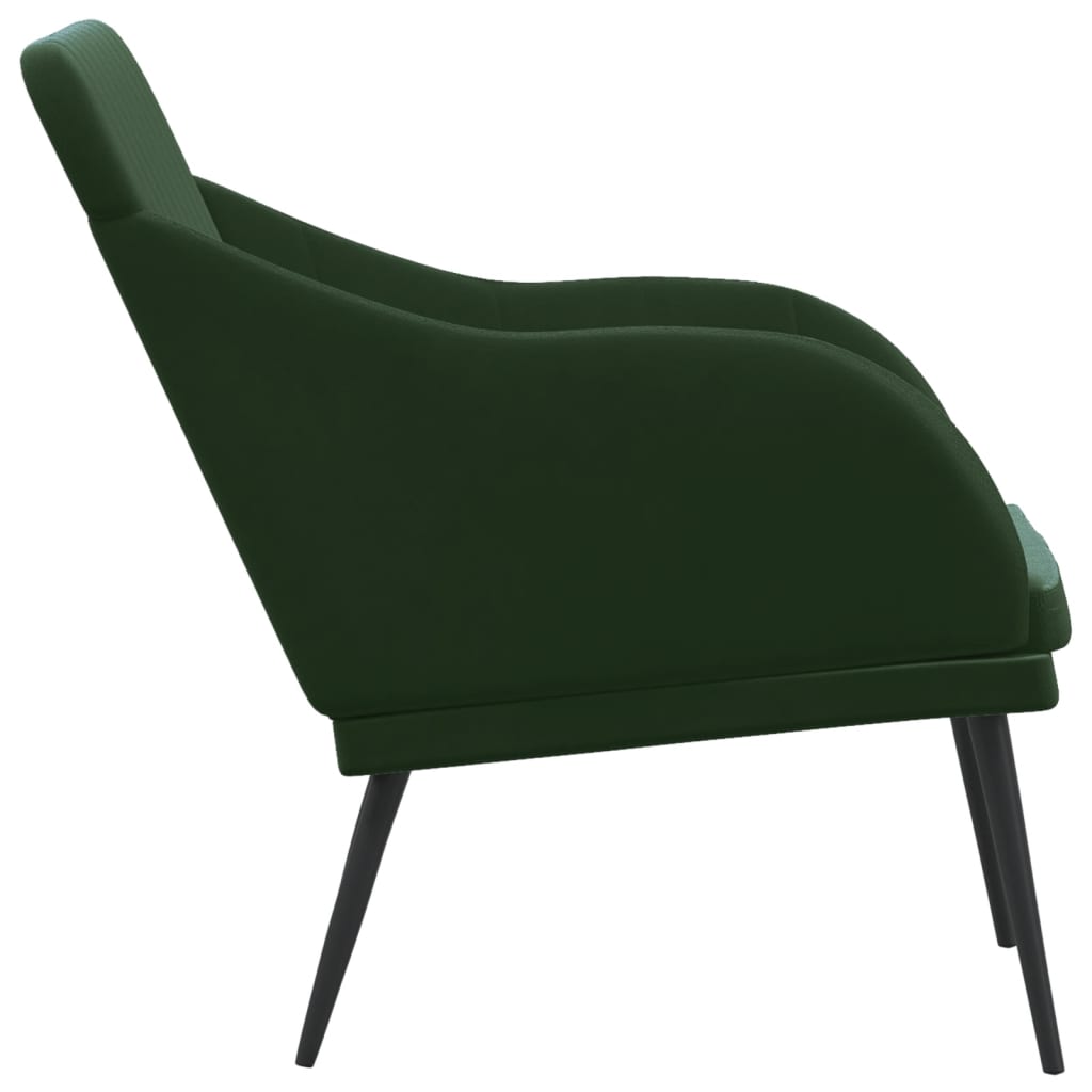 Sitzbank Dunkelgrün 110x76x80 cm Samt