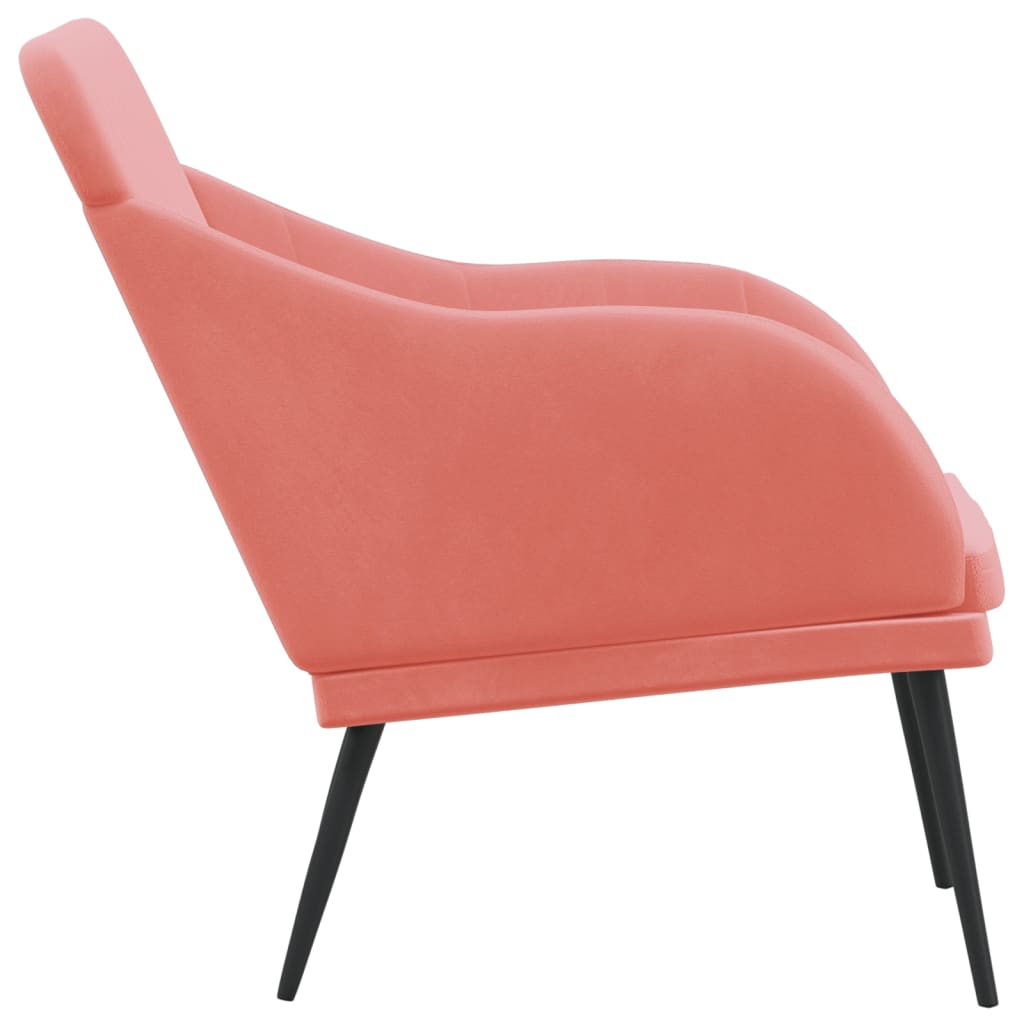 Sitzbank Rosa 110x76x80 cm Samt