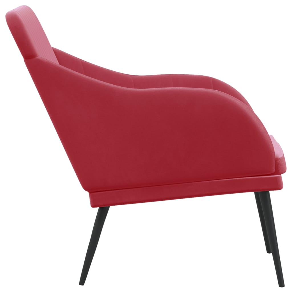Sitzbank Weinrot 110x76x80 cm Samt