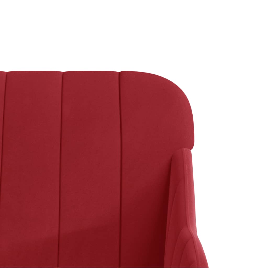 Sitzbank Weinrot 110x76x80 cm Samt