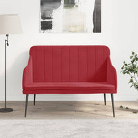 Thumbnail for Sitzbank Weinrot 110x76x80 cm Samt