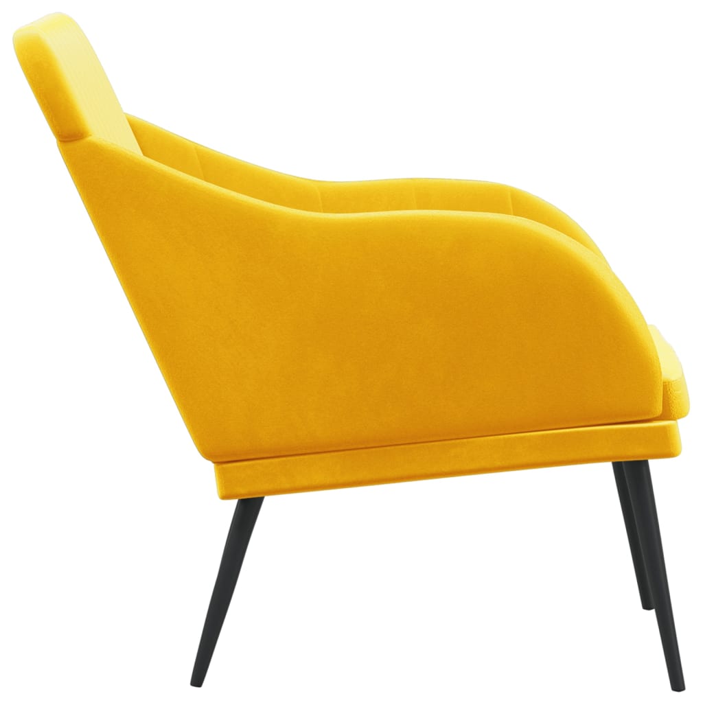 Sitzbank Gelb 110x76x80 cm Samt