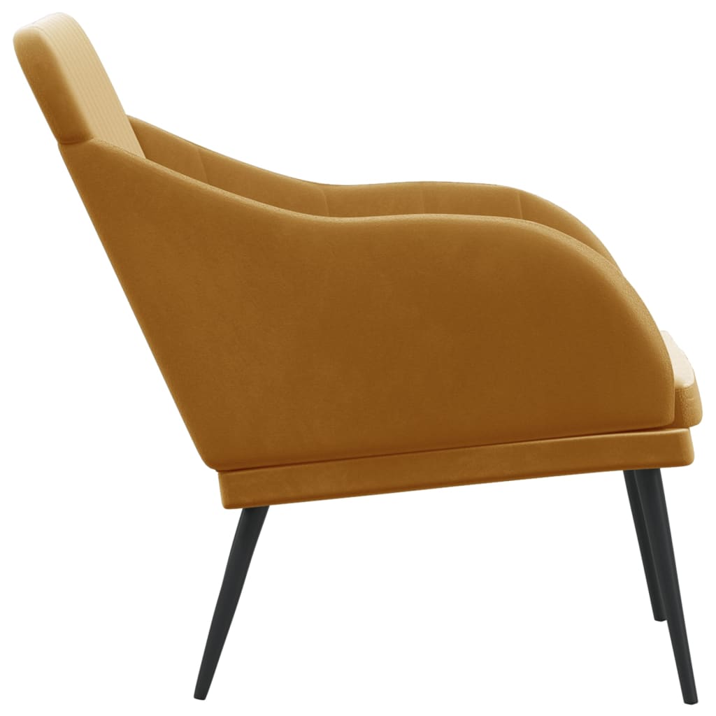 Sitzbank Braun 110x76x80 cm Samt