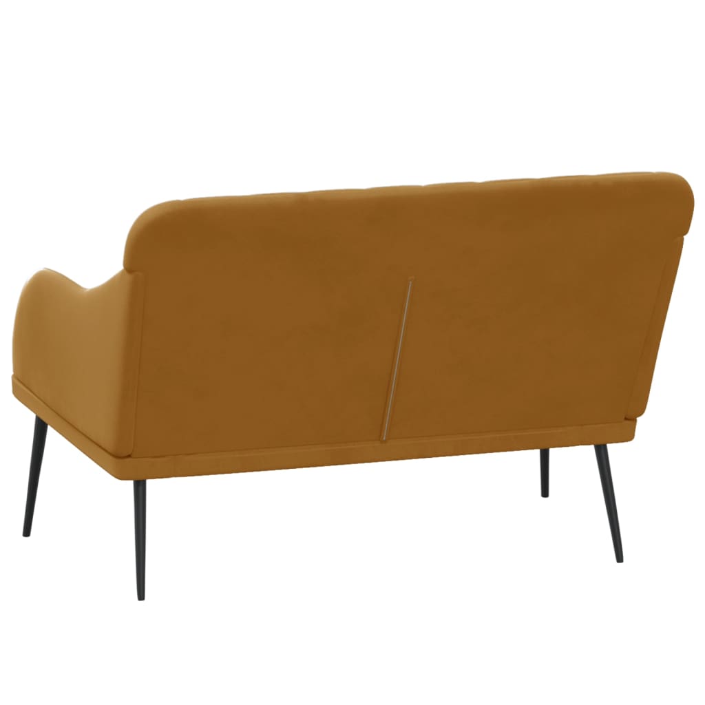 Sitzbank Braun 110x76x80 cm Samt