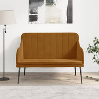 Thumbnail for Sitzbank Braun 110x76x80 cm Samt