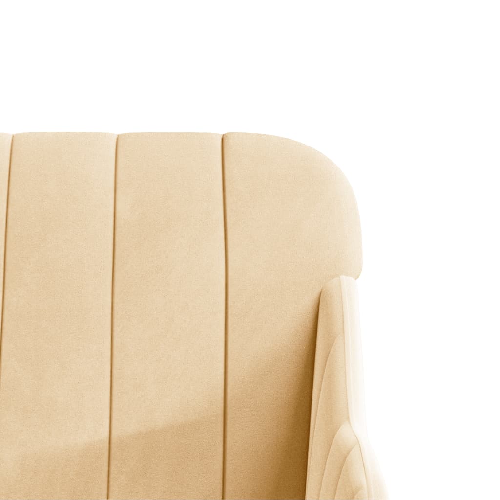 Sitzbank Creme 110x76x80 cm Samt
