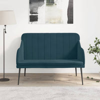 Thumbnail for Sitzbank Blau 110x76x80 cm Samt
