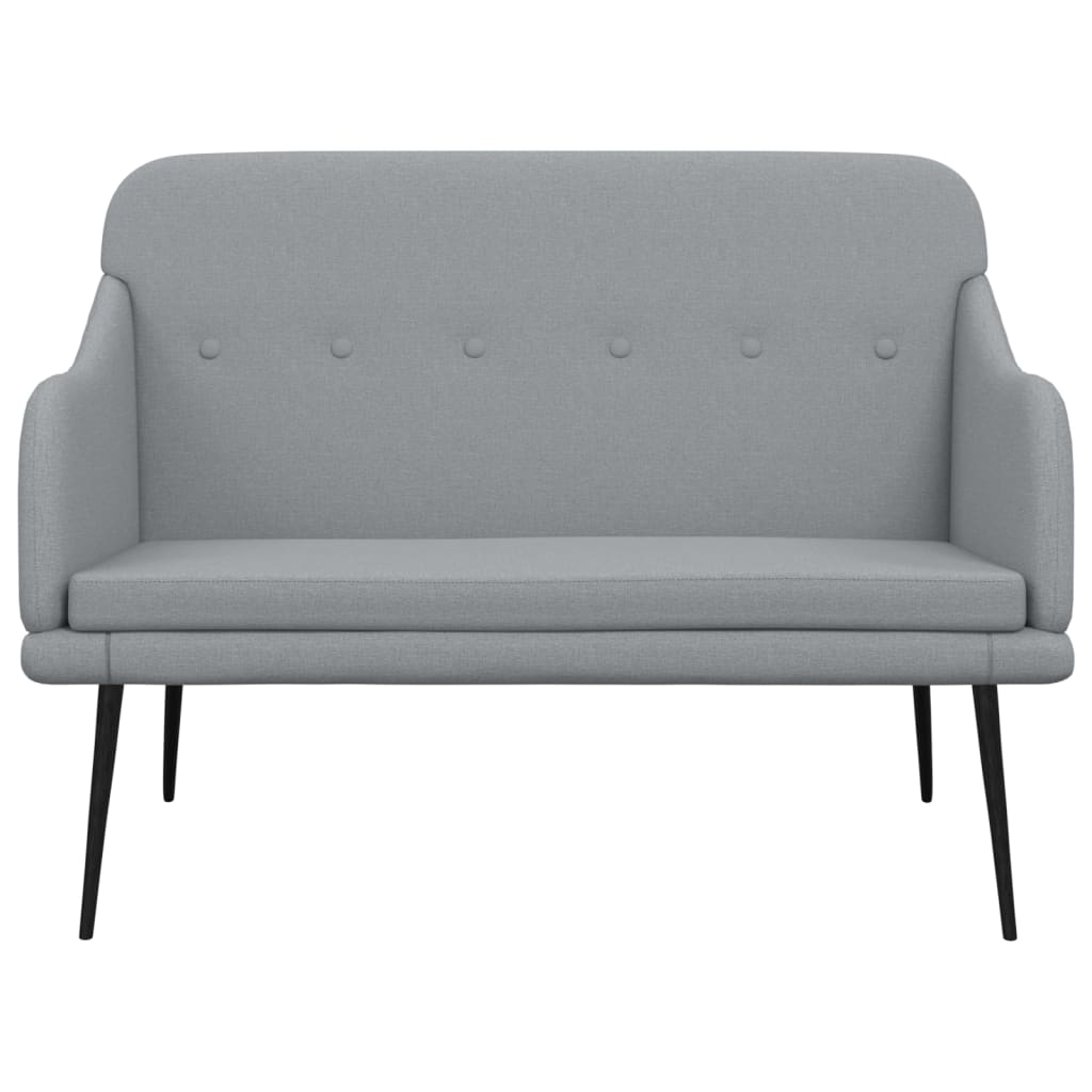 Sitzbank Hellgrau 110x76x80 cm Stoff