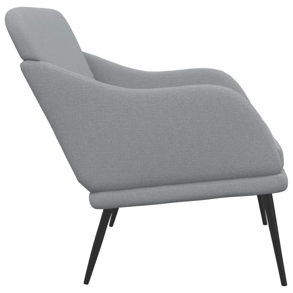 Sitzbank Hellgrau 110x76x80 cm Stoff