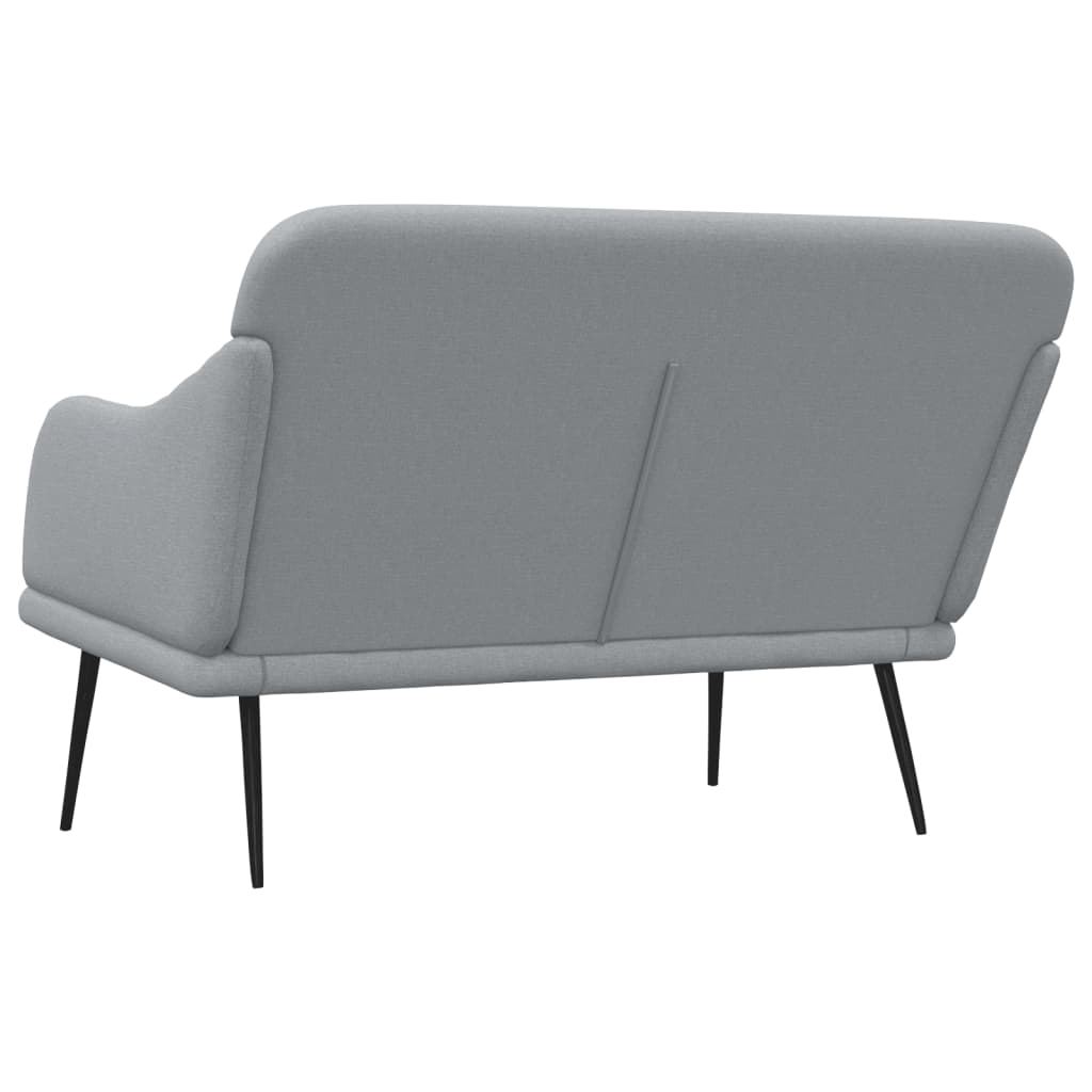 Sitzbank Hellgrau 110x76x80 cm Stoff