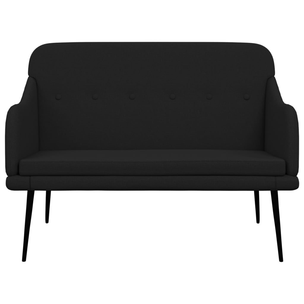 Sitzbank Schwarz 110x76x80 cm Stoff