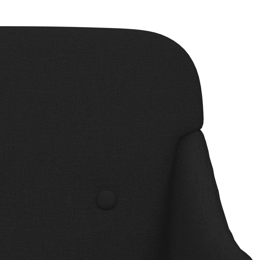 Sitzbank Schwarz 110x76x80 cm Stoff