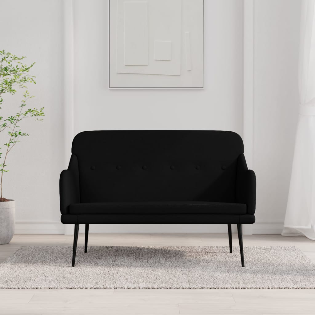 Sitzbank Schwarz 110x76x80 cm Stoff
