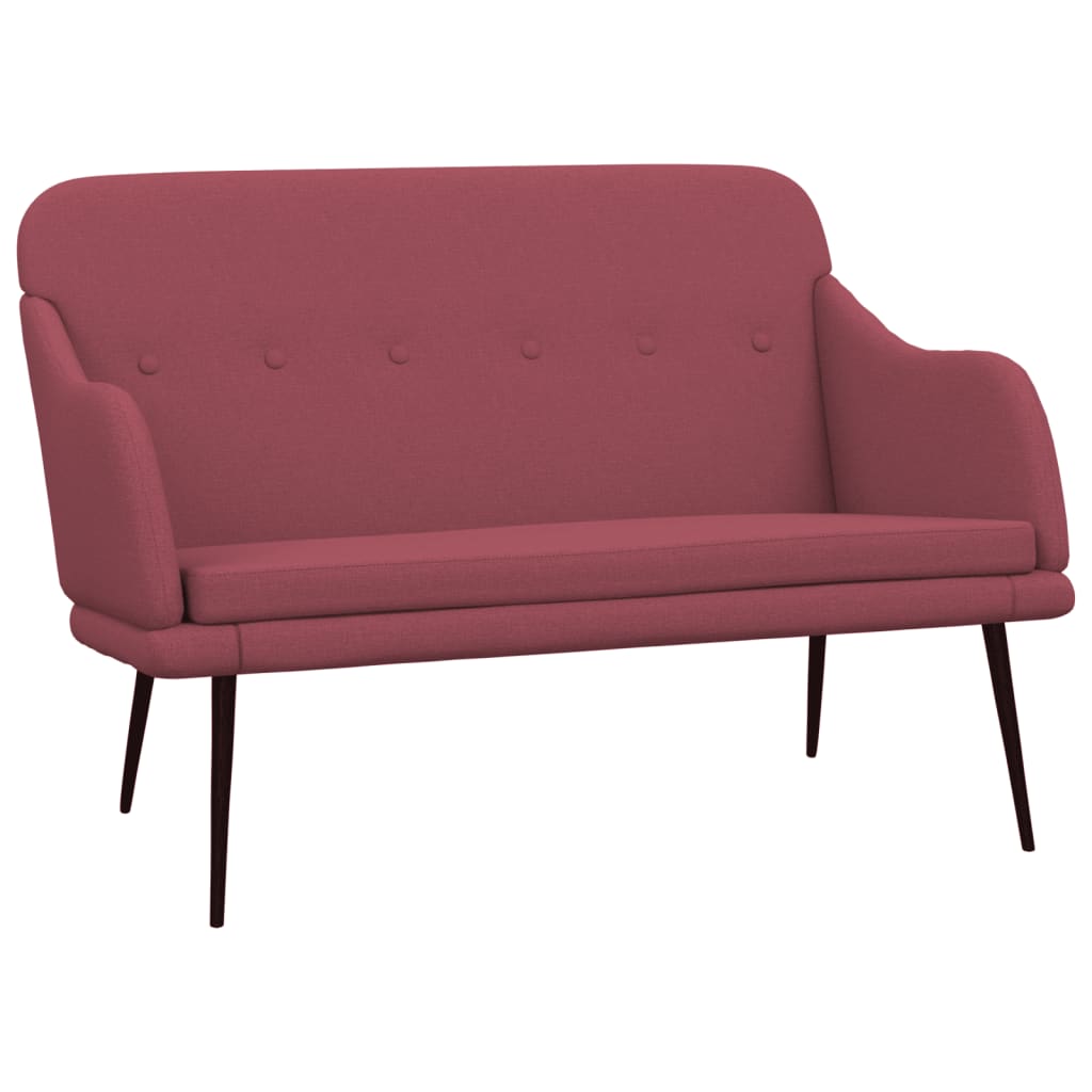 Sitzbank Weinrot 110x76x80 cm Stoff