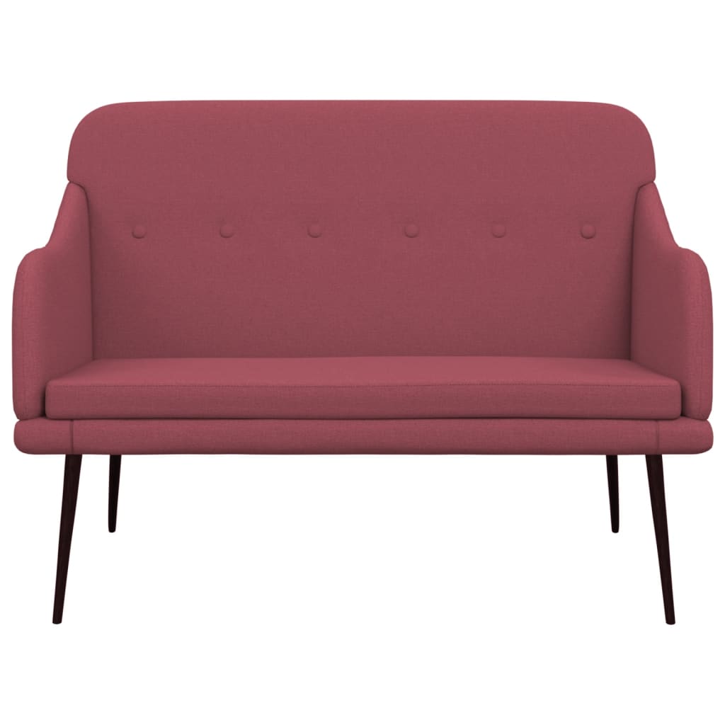 Sitzbank Weinrot 110x76x80 cm Stoff