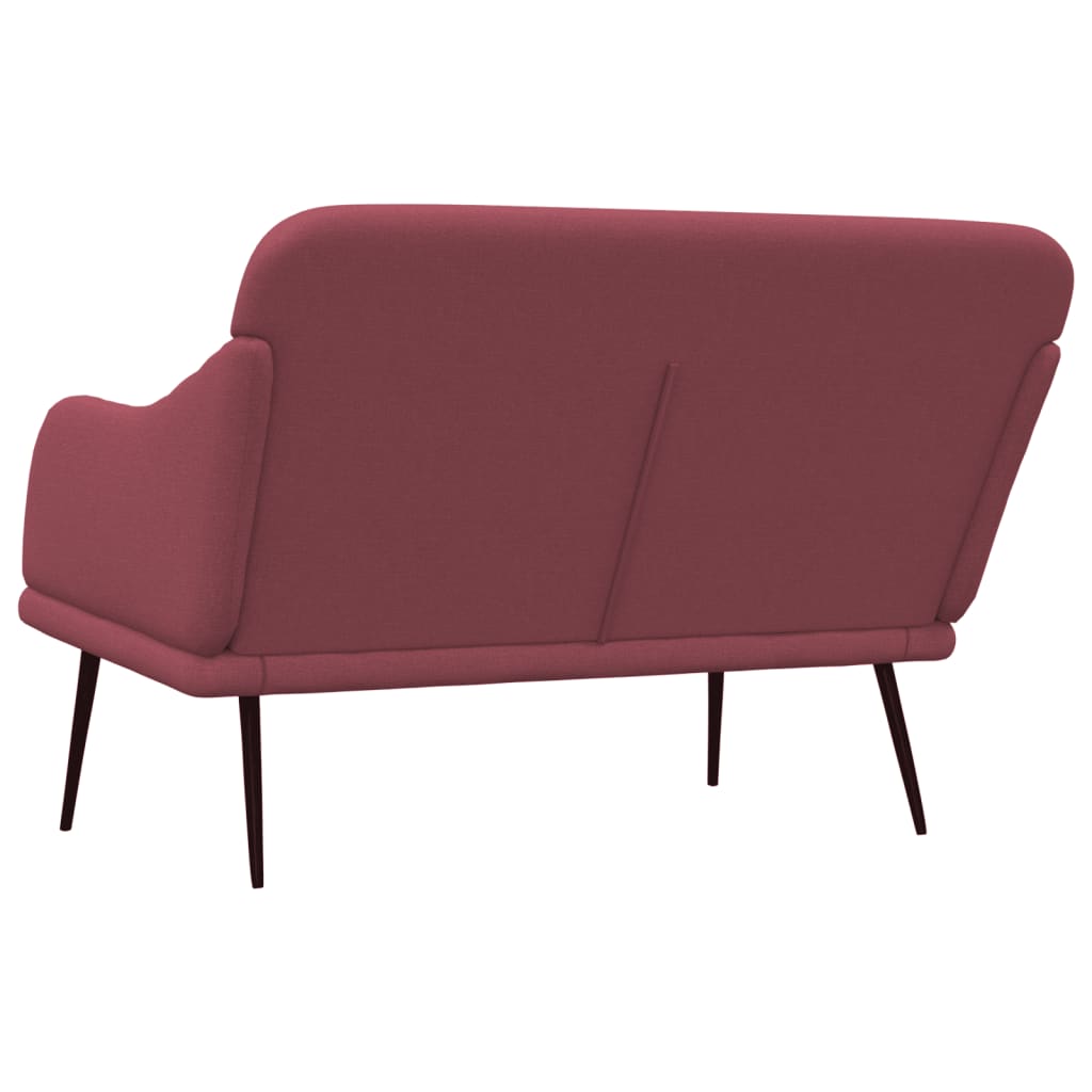Sitzbank Weinrot 110x76x80 cm Stoff