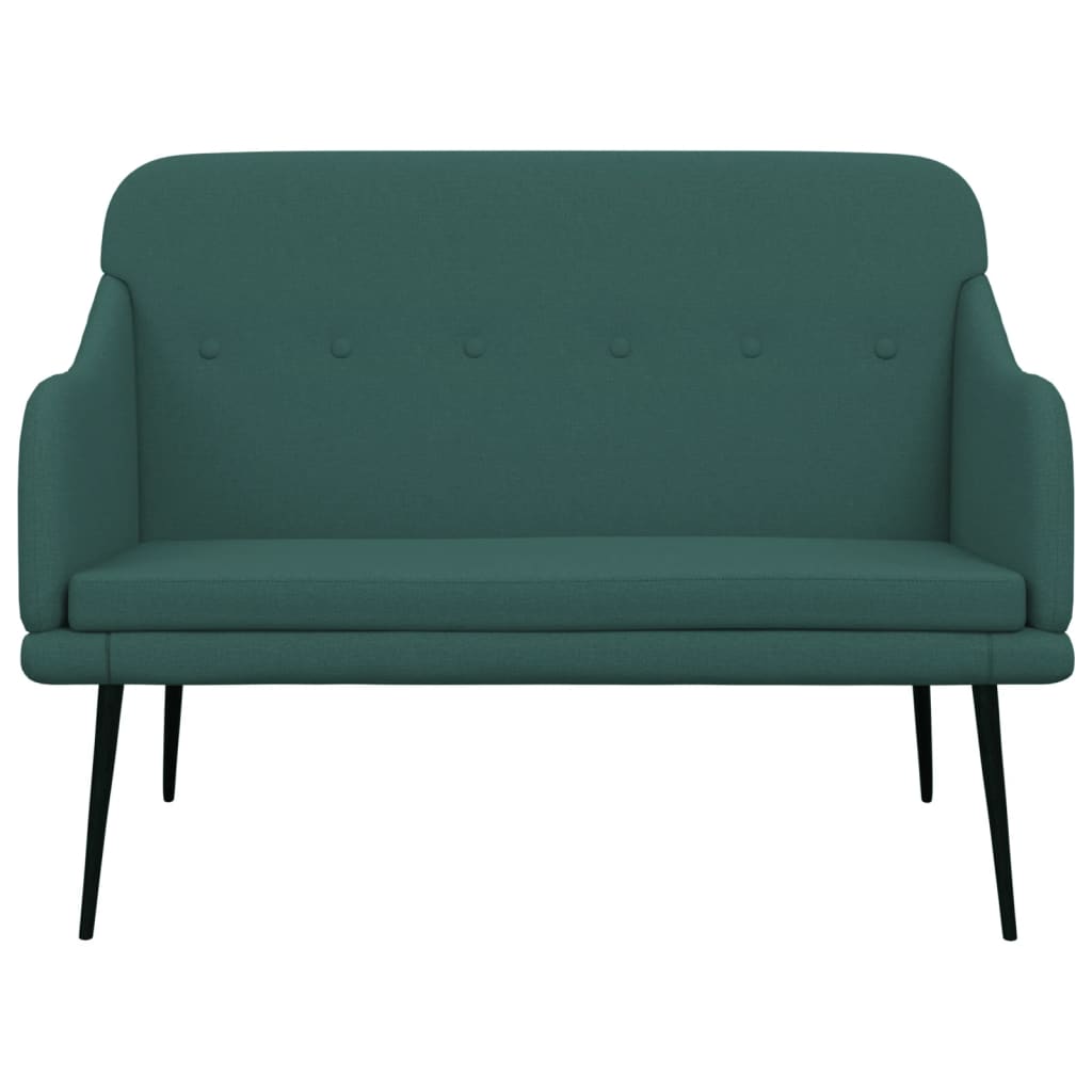 Sitzbank Dunkelgrün 110x76x80 cm Stoff