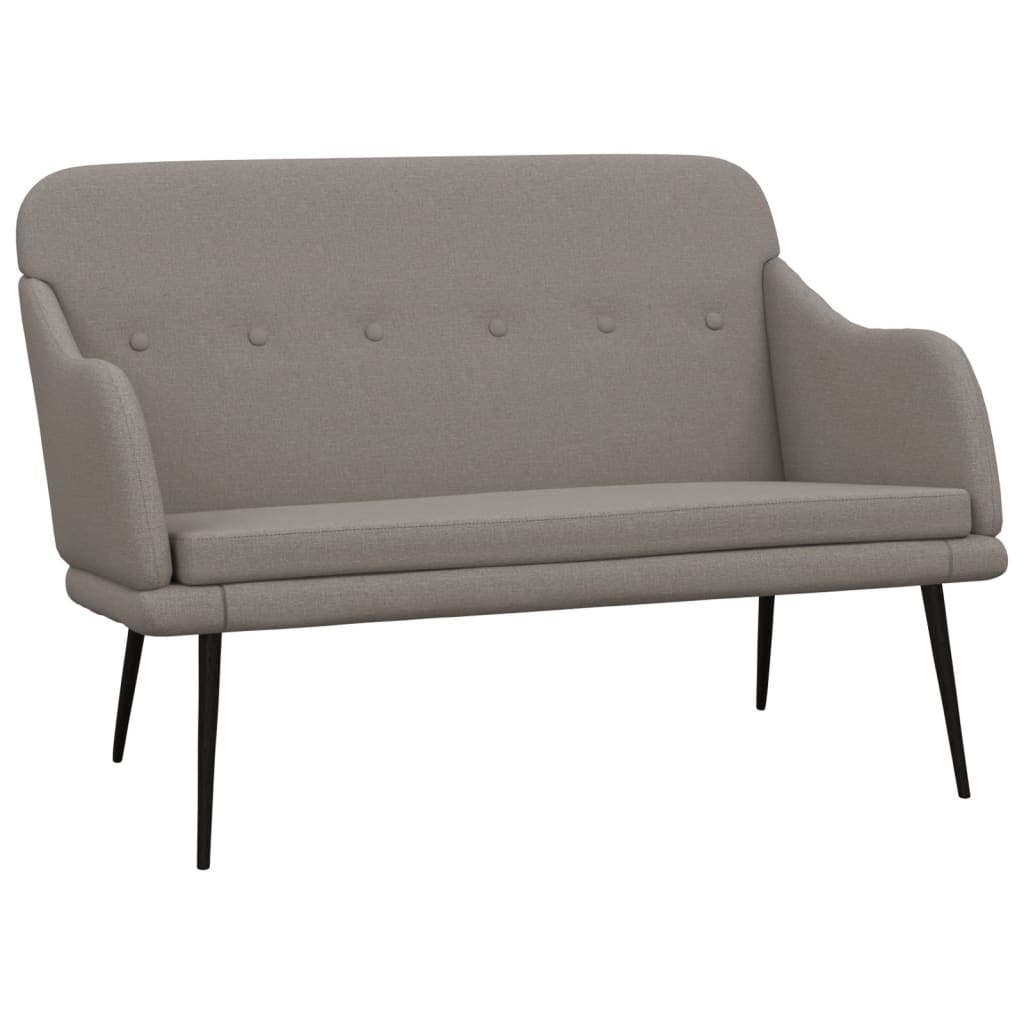 Sitzbank Taupe 110x76x80 cm Stoff