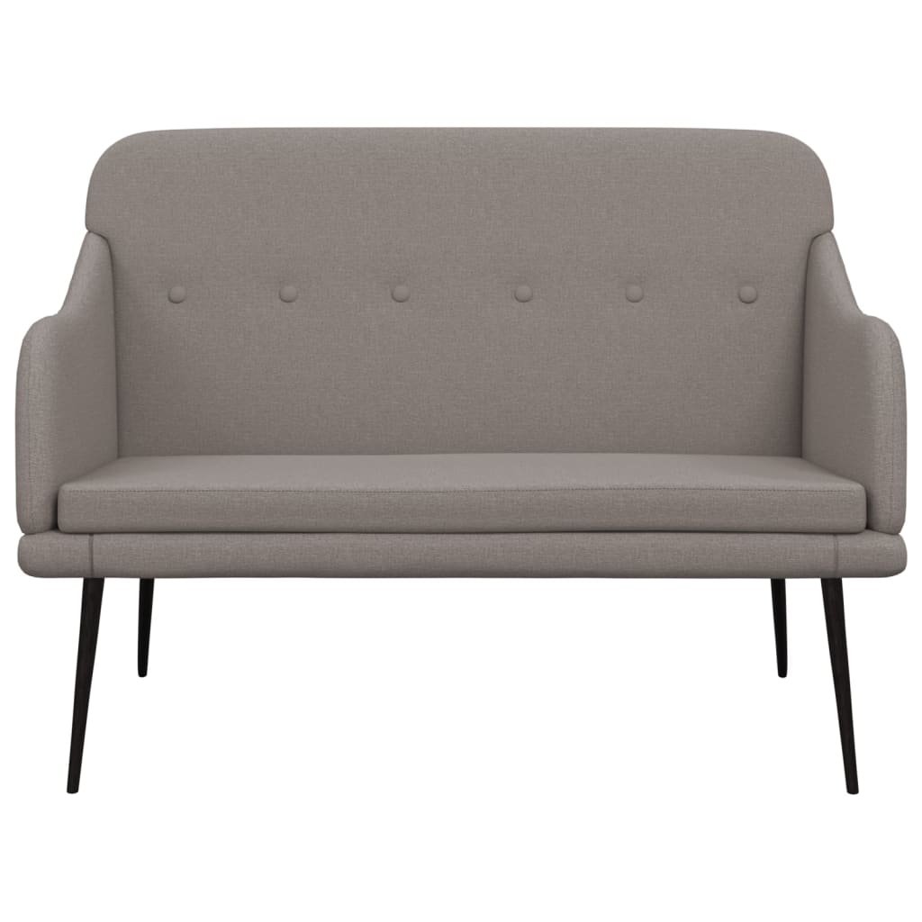 Sitzbank Taupe 110x76x80 cm Stoff