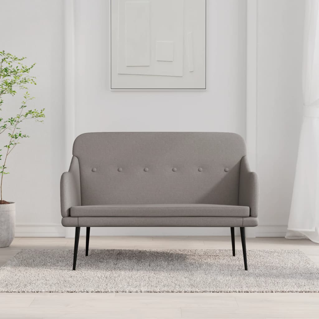 Sitzbank Taupe 110x76x80 cm Stoff