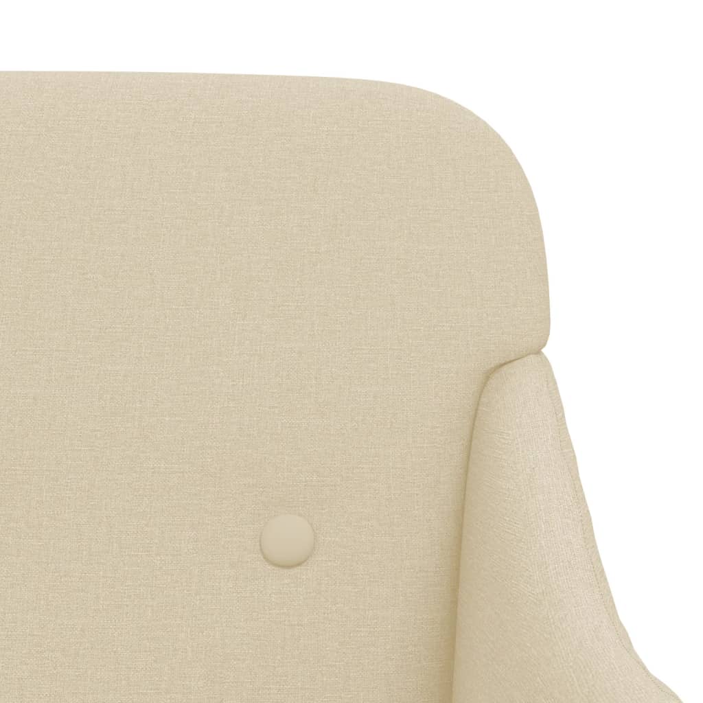 Sitzbank Creme 110x76x80 cm Stoff