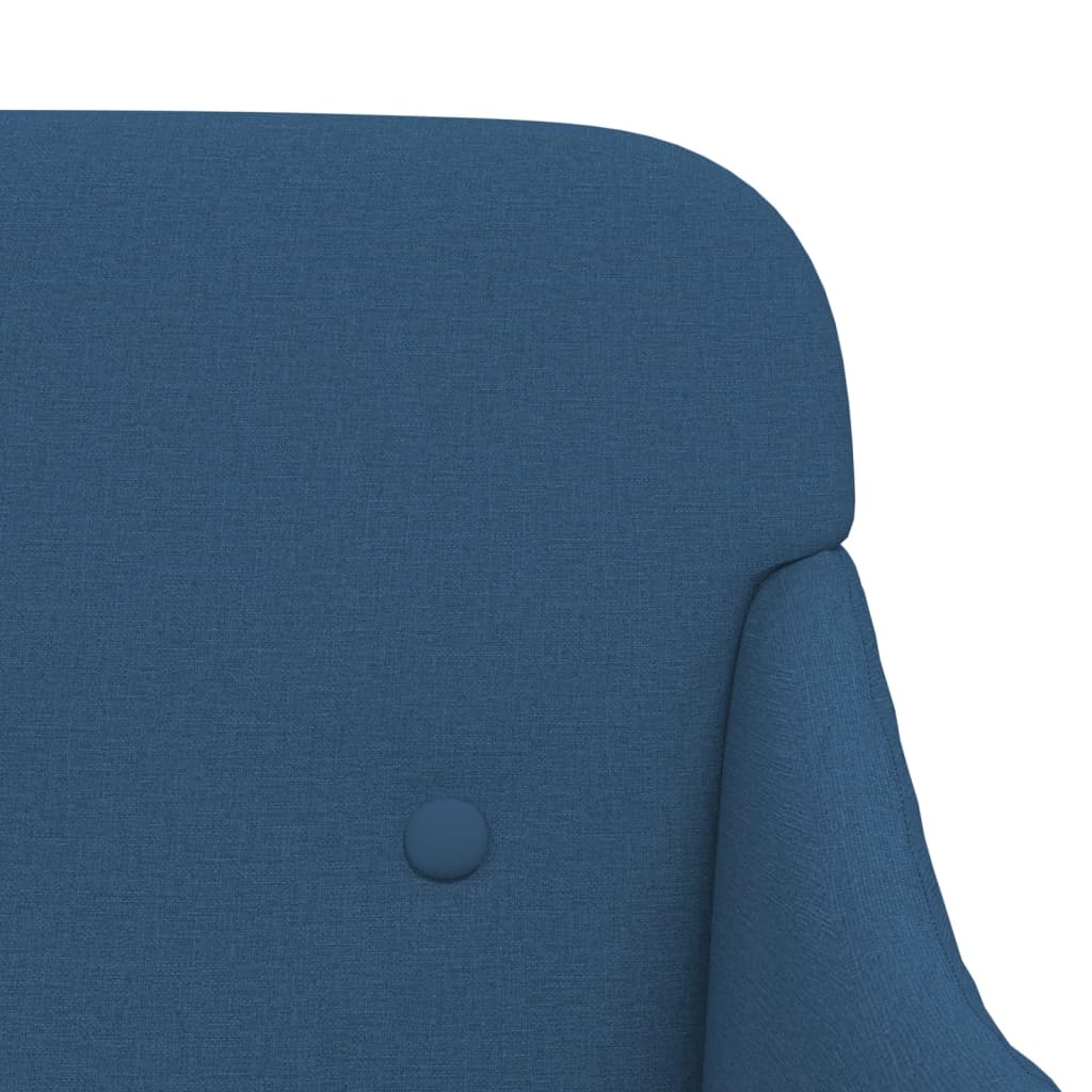 Sitzbank Blau 110x76x80 cm Stoff