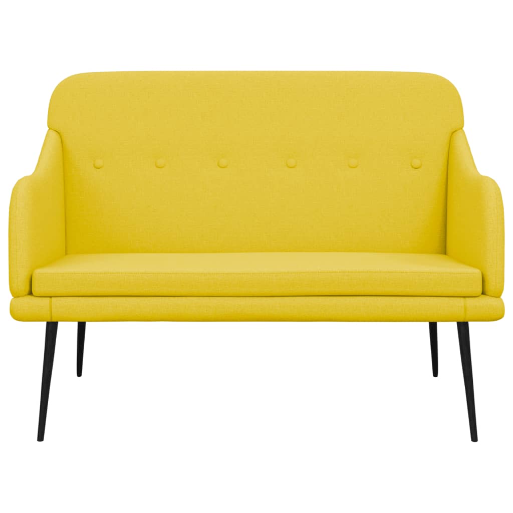 Sitzbank Hellgelb 110x76x80 cm Stoff