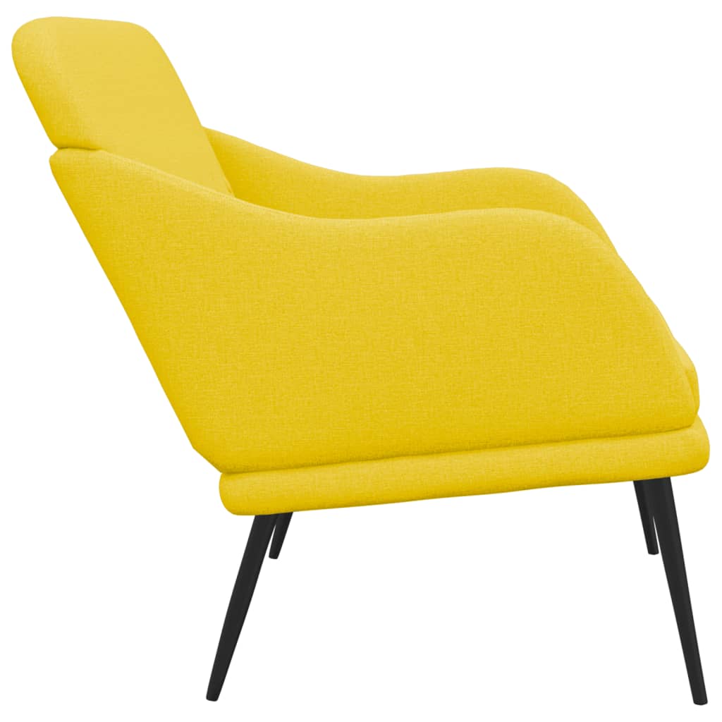 Sitzbank Hellgelb 110x76x80 cm Stoff