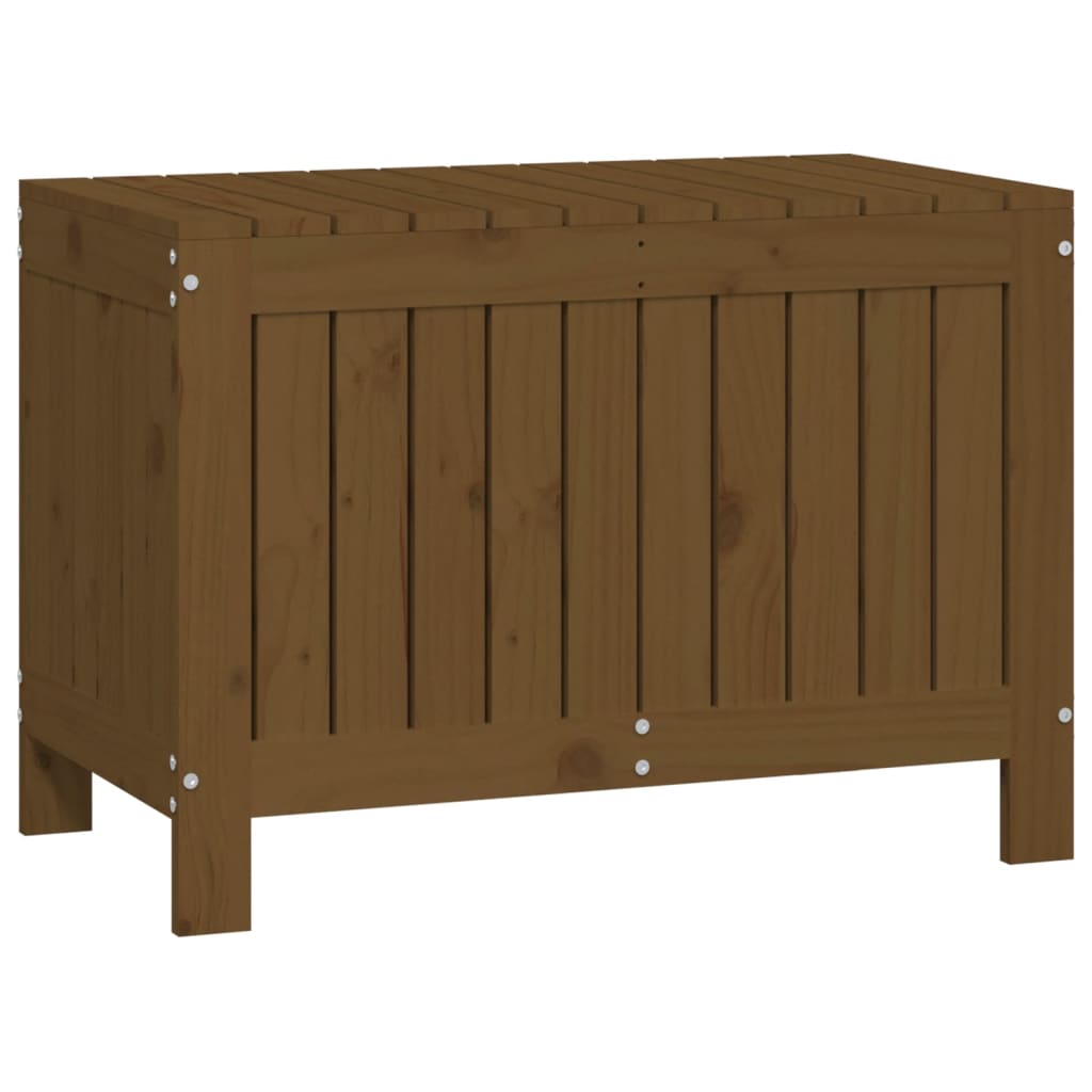 Gartentruhe Honigbraun 76x42,5x54 cm Massivholz Kiefer