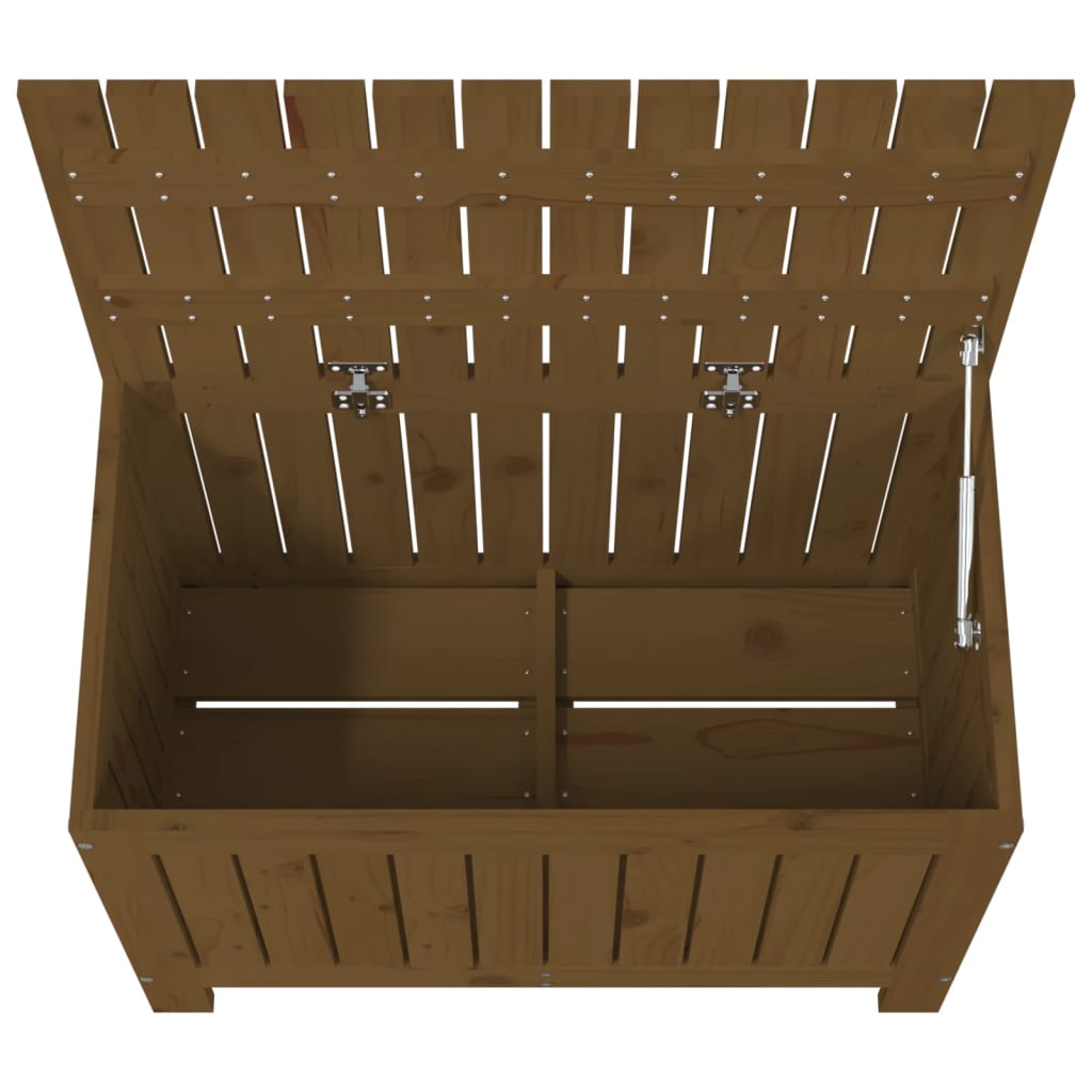Gartentruhe Honigbraun 76x42,5x54 cm Massivholz Kiefer