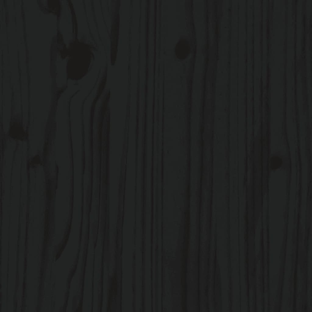 Kaminholzregal Schwarz 110x35x108,5 cm Massivholz Kiefer